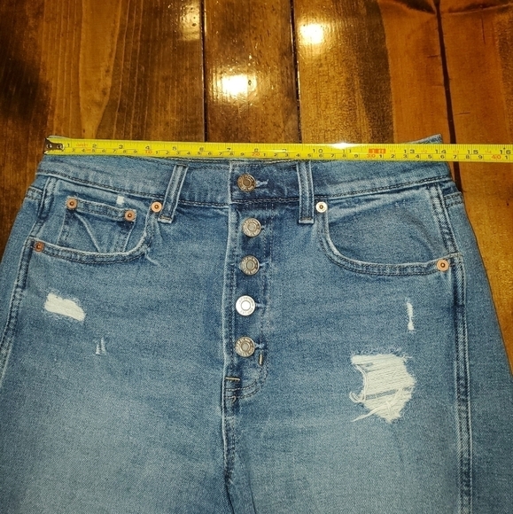 Gap Distressed Button Fly Denim Jeans Size 27 - Picture 4 of 12
